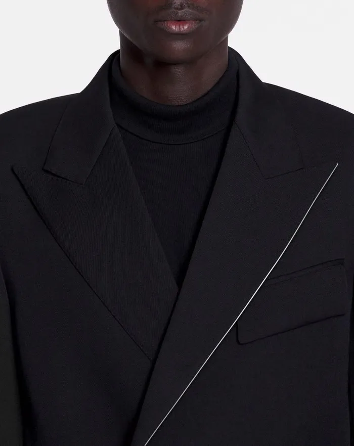 Men Lanvin Coats and Jackets Lanvin X Future Unisex Doublebreasted Jacket Black Men Lanvin Coats and Jackets Lanvin X Future Unisex Doublebreasted Jacket Black