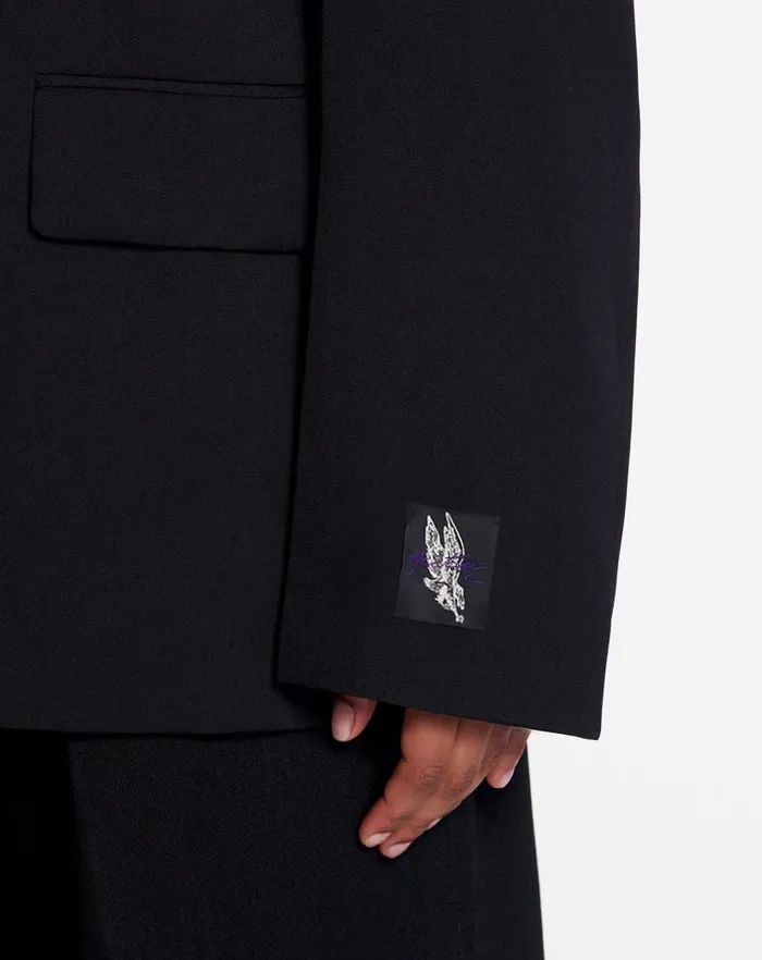 Men Lanvin Coats and Jackets Lanvin X Future Unisex Doublebreasted Jacket Black Men Lanvin Coats and Jackets Lanvin X Future Unisex Doublebreasted Jacket Black