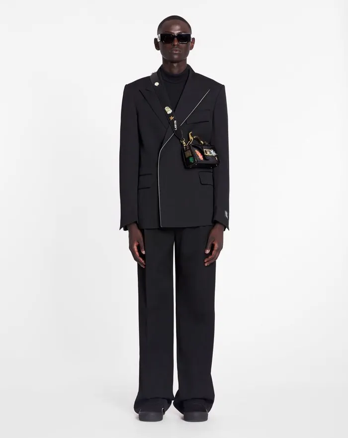 Men Lanvin Coats and Jackets Lanvin X Future Unisex Doublebreasted Jacket Black Men Lanvin Coats and Jackets Lanvin X Future Unisex Doublebreasted Jacket Black