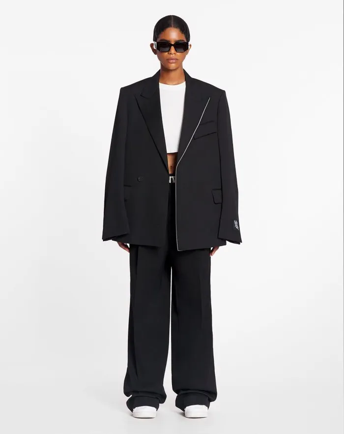 Men Lanvin Coats and Jackets Lanvin X Future Unisex Doublebreasted Jacket Black Men Lanvin Coats and Jackets Lanvin X Future Unisex Doublebreasted Jacket Black