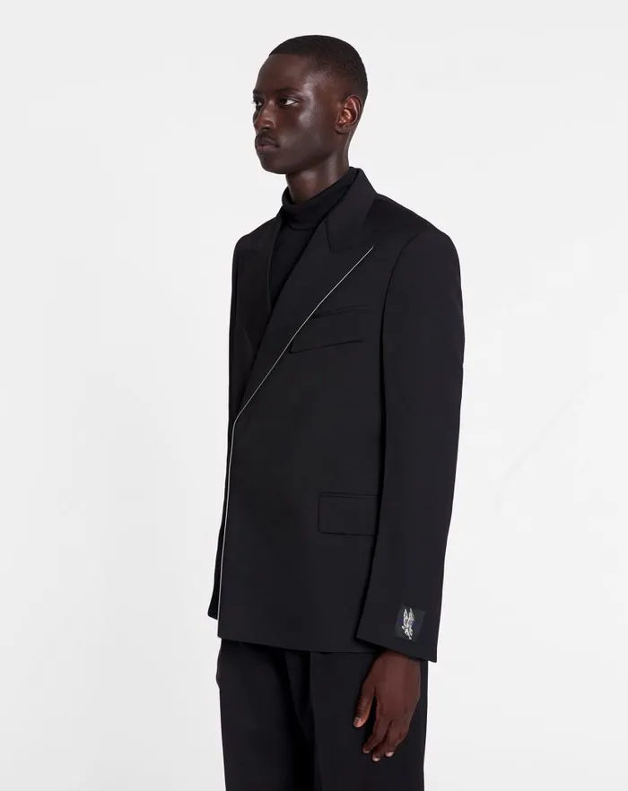 Men Lanvin Coats and Jackets Lanvin X Future Unisex Doublebreasted Jacket Black Men Lanvin Coats and Jackets Lanvin X Future Unisex Doublebreasted Jacket Black