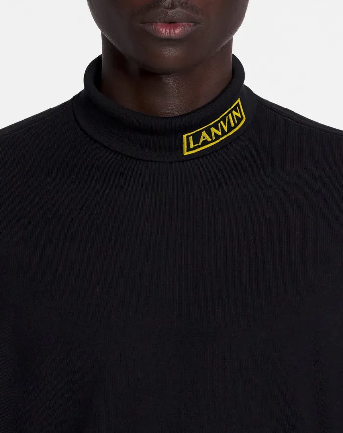 Men Lanvin Coats and Jackets Lanvin X Future Unisex Turtleneck Top Black Men Lanvin Coats and Jackets Lanvin X Future Unisex Turtleneck Top Black