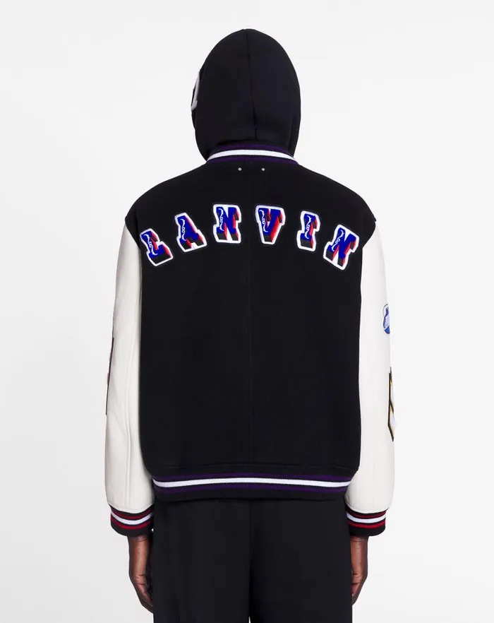 Men Lanvin Coats and Jackets Lanvin X Future Varsity Jacket Black