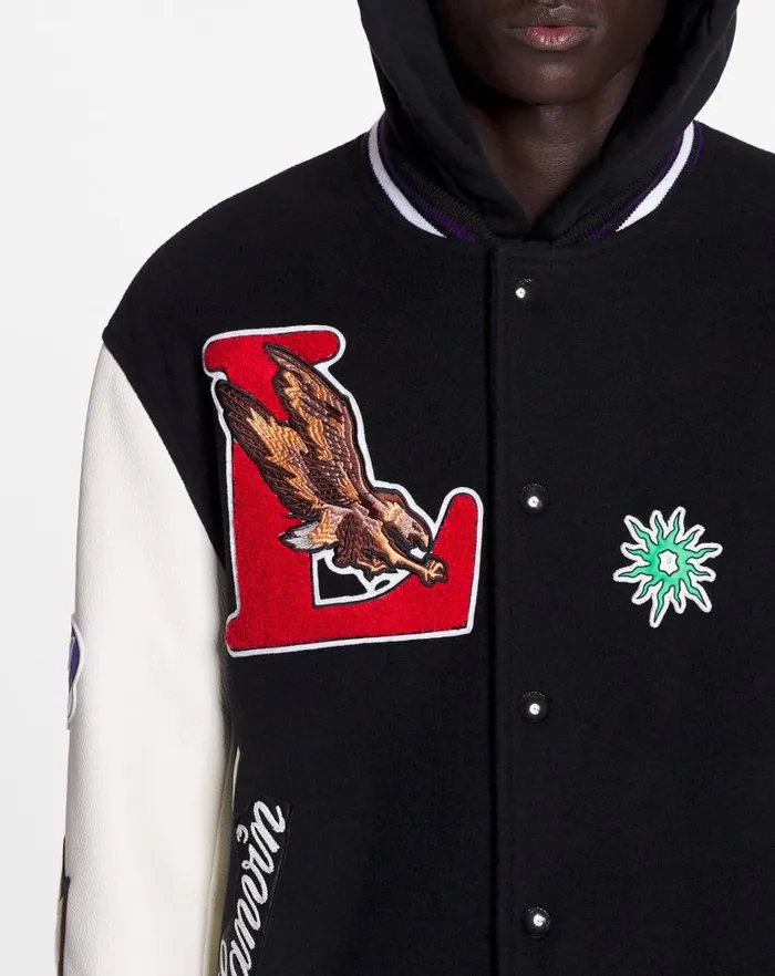Men Lanvin Coats and Jackets Lanvin X Future Varsity Jacket Black