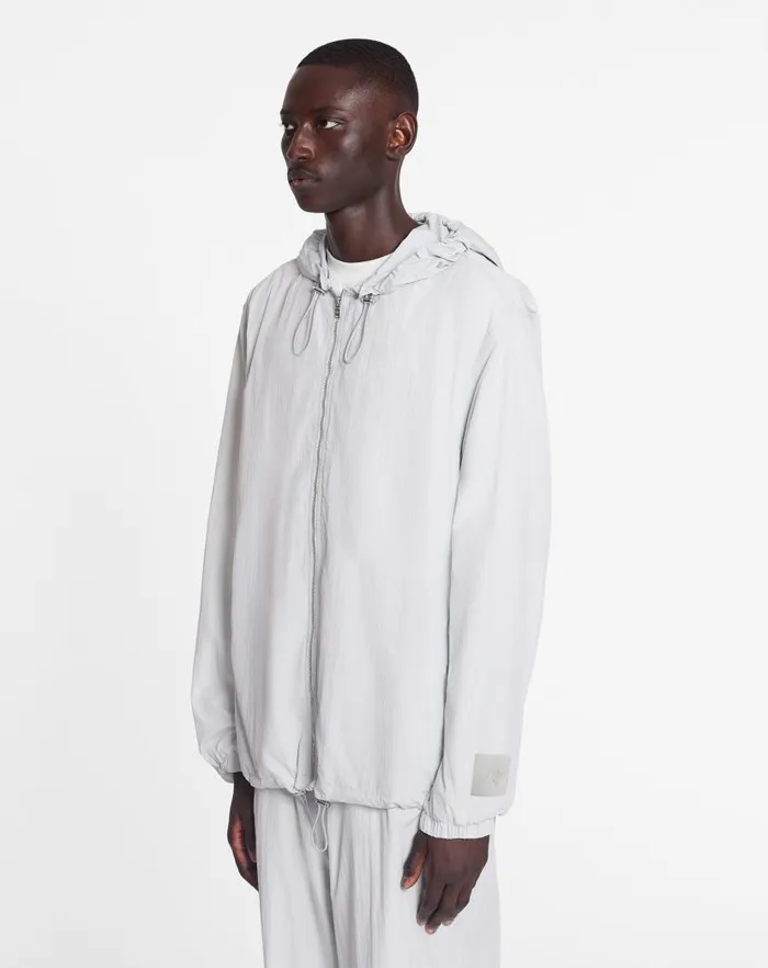 Men Lanvin Coats and Jackets Lanvin X Future Zipped Hoodie With Contrasting Stripes Eagle Grey Men Lanvin Coats and Jackets Lanvin X Future Zipped Hoodie With Contrasting Stripes Eagle Grey