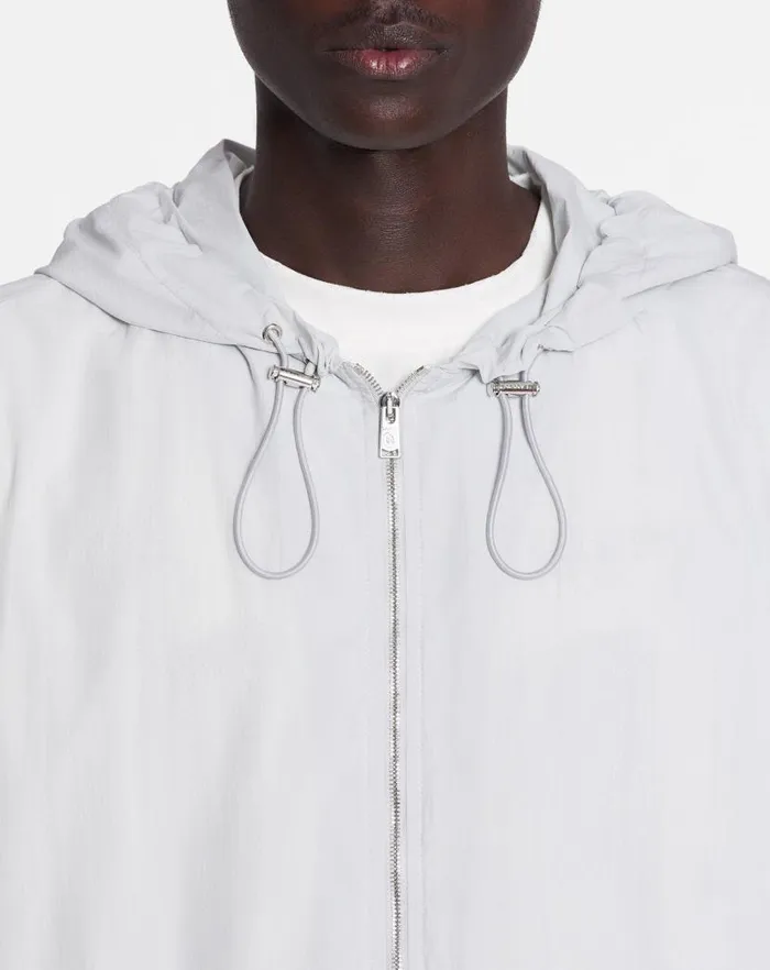 Men Lanvin Coats and Jackets Lanvin X Future Zipped Hoodie With Contrasting Stripes Eagle Grey Men Lanvin Coats and Jackets Lanvin X Future Zipped Hoodie With Contrasting Stripes Eagle Grey