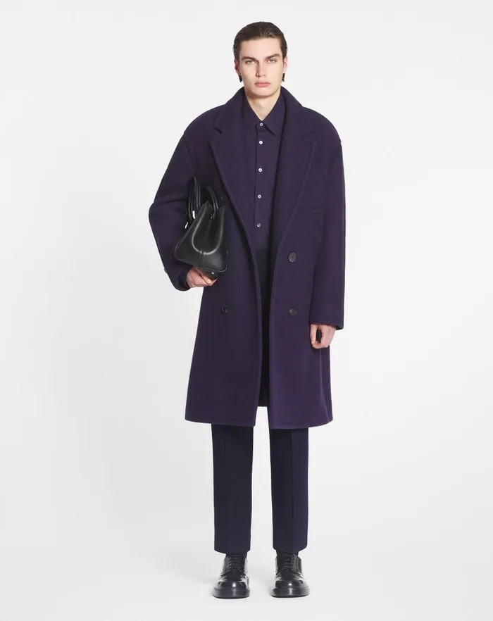 Men Lanvin Coats and Jackets Oversized Doublebreasted Coat Japanese Ink