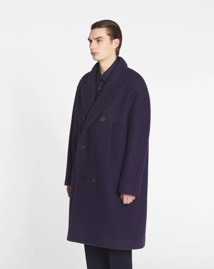 Men Lanvin Coats and Jackets Oversized Doublebreasted Coat Japanese Ink