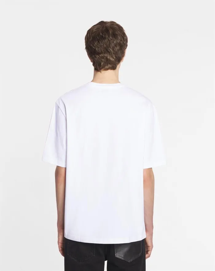 Men Lanvin Coats and Jackets Unisex Printed Tshirt Optic White Men Lanvin Coats and Jackets Unisex Printed Tshirt Optic White