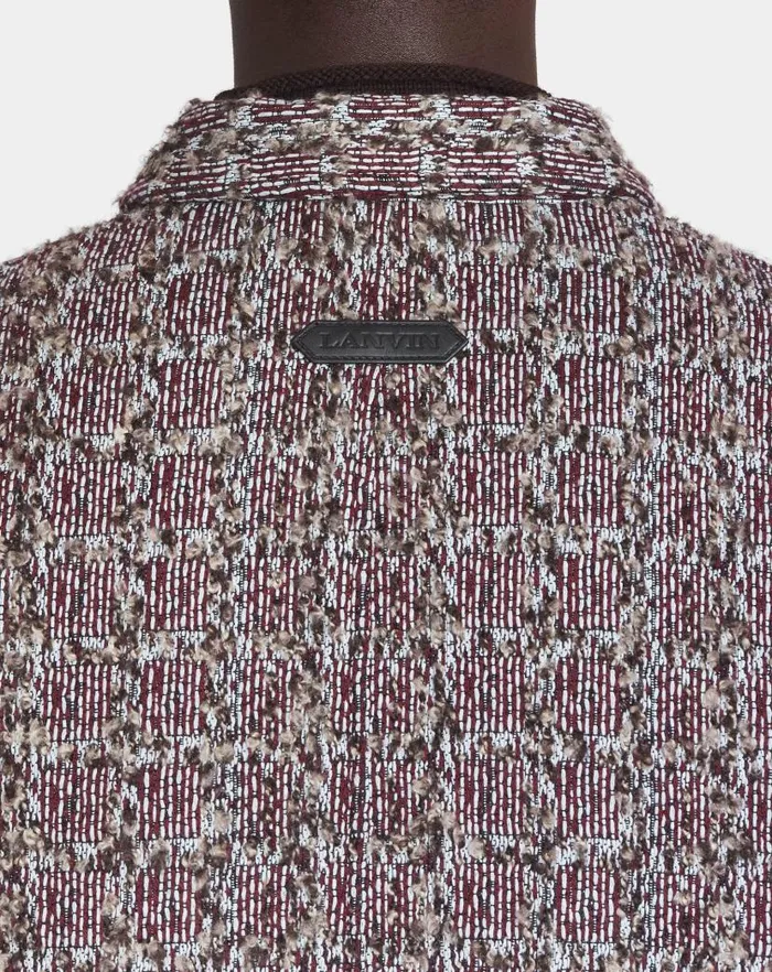Men Lanvin Coats and Jackets Unisex Textured Jacket Burgundyblue