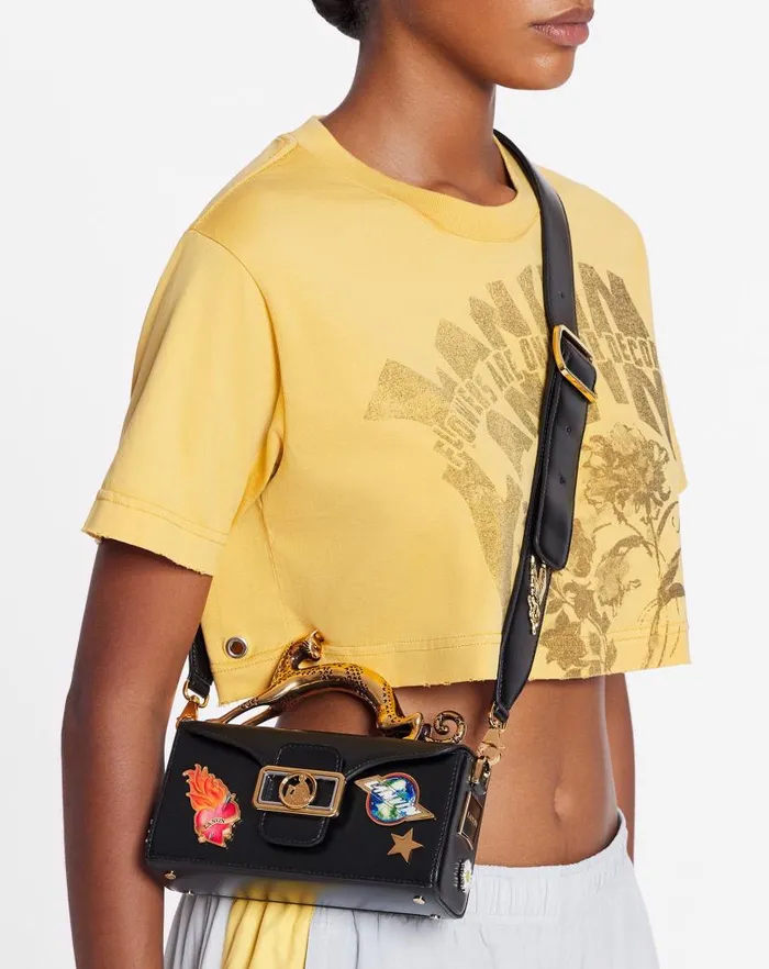 Men Lanvin Crossbody Bags Lanvin X Future Pencil Cat Nano Leather Bag With Pins Blackmulticolour Men Lanvin Crossbody Bags Lanvin X Future Pencil Cat Nano Leather Bag With Pins Blackmulticolour