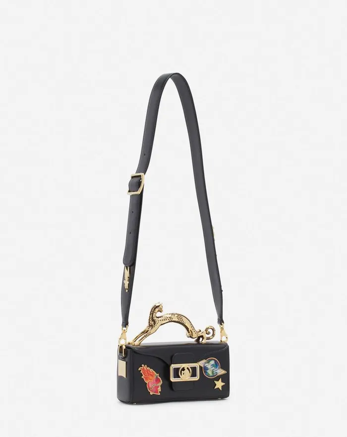 Men Lanvin Crossbody Bags Lanvin X Future Pencil Cat Nano Leather Bag With Pins Blackmulticolour Men Lanvin Crossbody Bags Lanvin X Future Pencil Cat Nano Leather Bag With Pins Blackmulticolour
