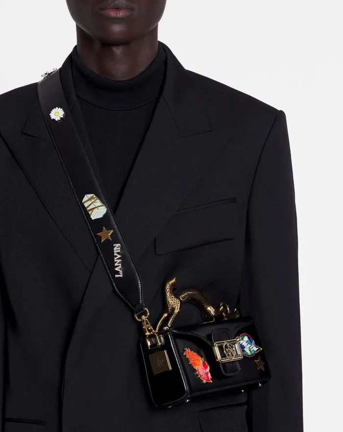 Men Lanvin Crossbody Bags Lanvin X Future Pencil Cat Nano Leather Bag With Pins Blackmulticolour Men Lanvin Crossbody Bags Lanvin X Future Pencil Cat Nano Leather Bag With Pins Blackmulticolour