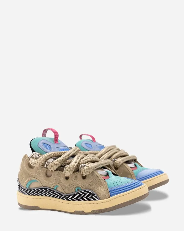 Men Lanvin Curb Curb Sneakers By Surgeon For Men Light Blue