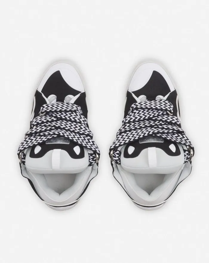Men Lanvin Curb Leather Curb Sneakers Blackwhite Men Lanvin Curb Leather Curb Sneakers Blackwhite