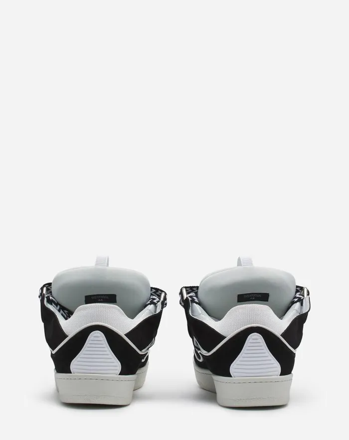 Men Lanvin Curb Leather Curb Sneakers Blackwhite Men Lanvin Curb Leather Curb Sneakers Blackwhite