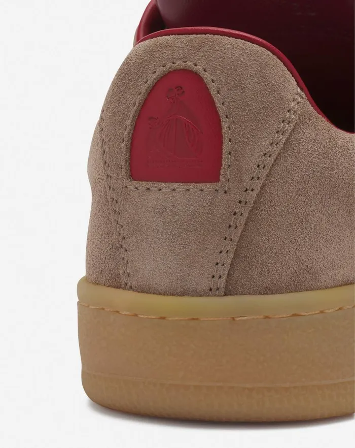 Men Lanvin Curb Lite Lanvin X Future Hyper Curb Sneakers In Leather And Suede For Men Taupered Men Lanvin Curb Lite Lanvin X Future Hyper Curb Sneakers In Leather And Suede For Men Taupered