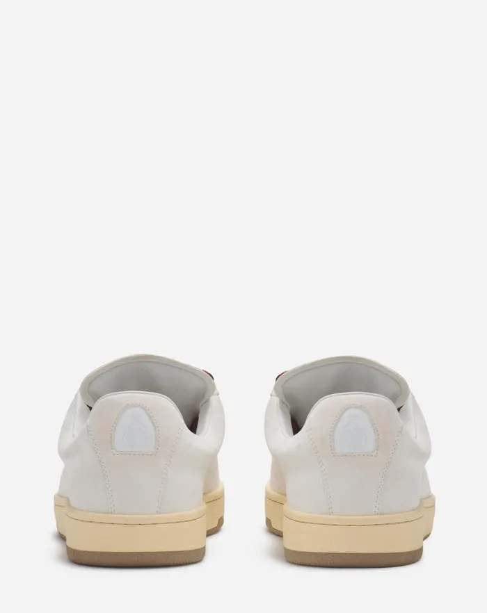 Men Lanvin Curb Lite Suede Curb Lite Sneakers White