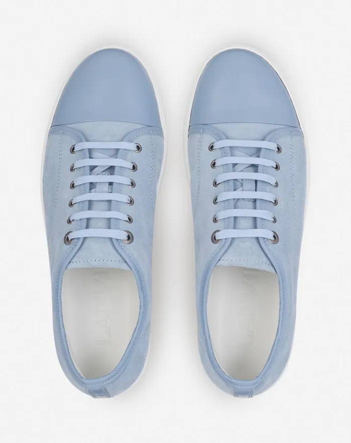 Men Lanvin DBB1 Dbb1 Leather And Suede Sneakers Cornflower Men Lanvin DBB1 Dbb1 Leather And Suede Sneakers Cornflower