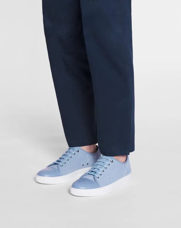 Men Lanvin DBB1 Dbb1 Leather And Suede Sneakers Cornflower Men Lanvin DBB1 Dbb1 Leather And Suede Sneakers Cornflower