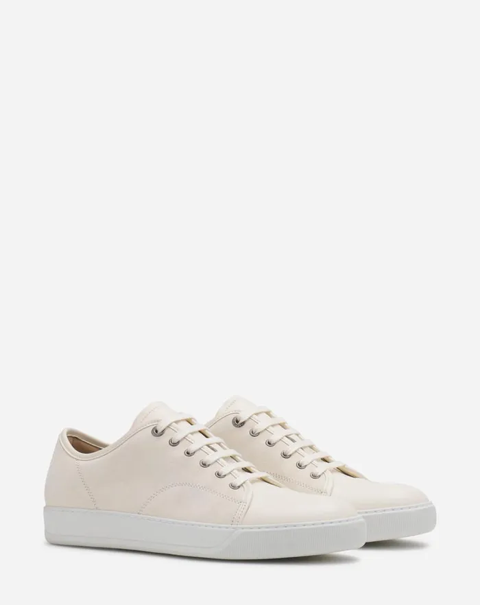 Men Lanvin DBB1 Dbb1 Leather And Suede Sneakers Cream