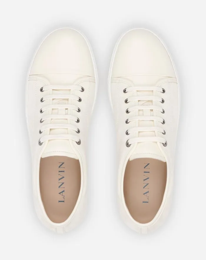Men Lanvin DBB1 Dbb1 Leather And Suede Sneakers Cream