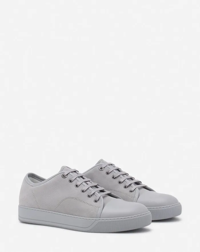 Men Lanvin DBB1 Dbb1 Leather And Suede Sneakers Light Greylight Grey Men Lanvin DBB1 Dbb1 Leather And Suede Sneakers Light Greylight Grey