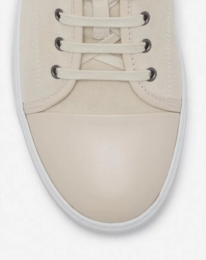 Men Lanvin DBB1 Dbb1 Leather And Suede Sneakers Vanilla Men Lanvin DBB1 Dbb1 Leather And Suede Sneakers Vanilla