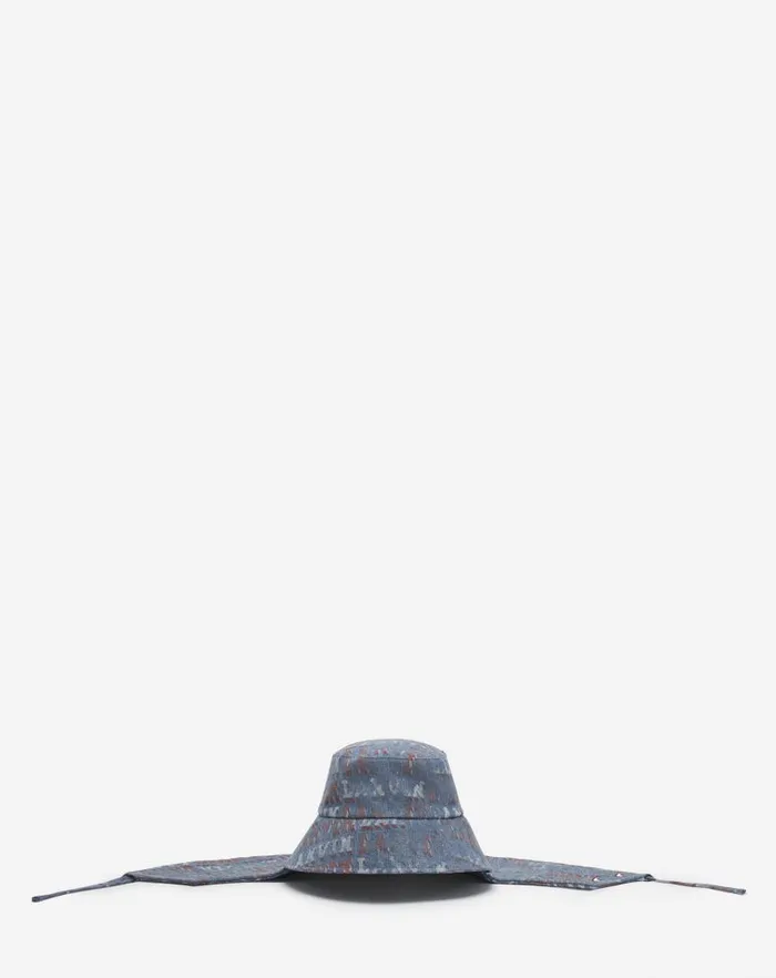 Men Lanvin Hats Denim Fisherman Hat Light Blue