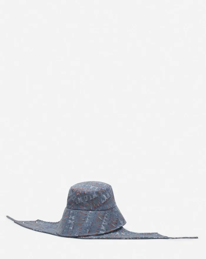 Men Lanvin Hats Denim Fisherman Hat Light Blue