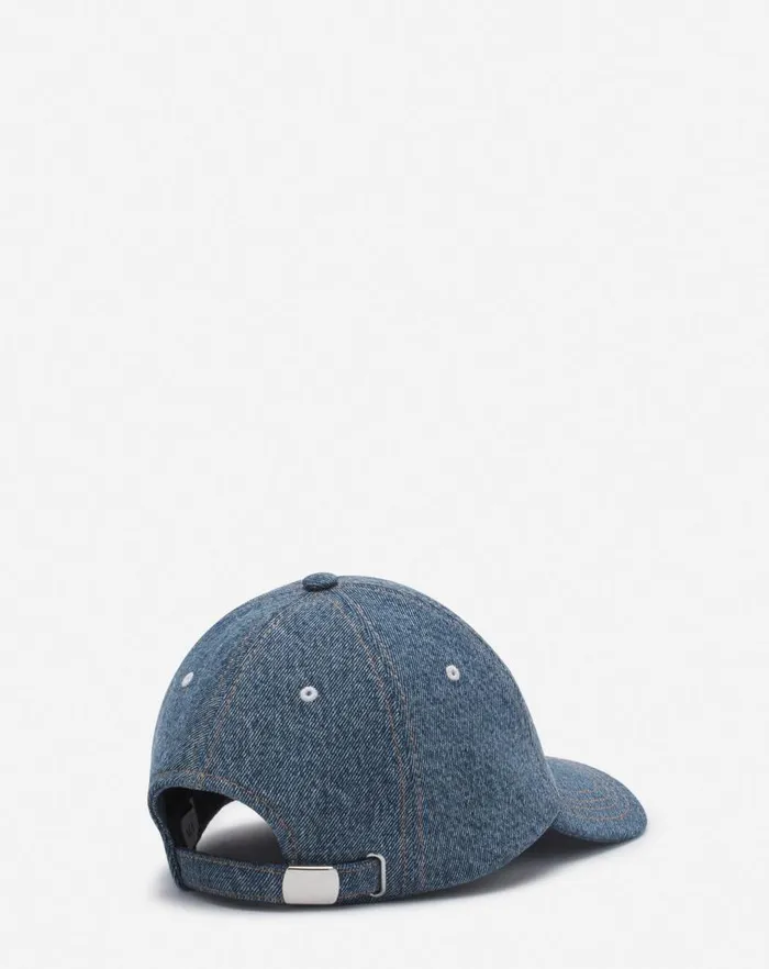 Men Lanvin Hats Lanvin Cap In Denim Denim Blue Men Lanvin Hats Lanvin Cap In Denim Denim Blue