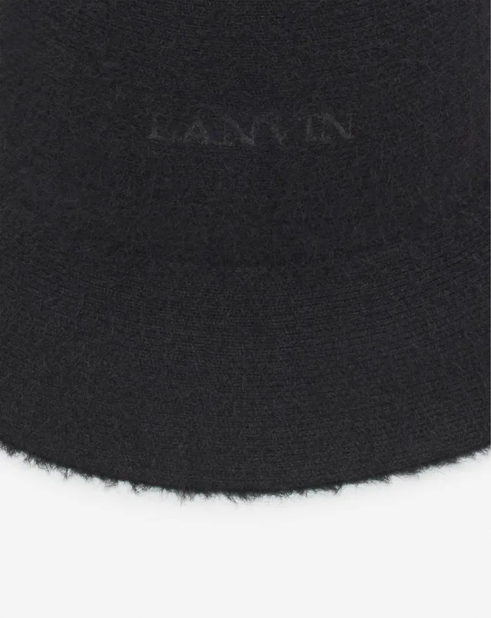 Men Lanvin Hats Lanvin Cotton Bucket Hat Black Men Lanvin Hats Lanvin Cotton Bucket Hat Black