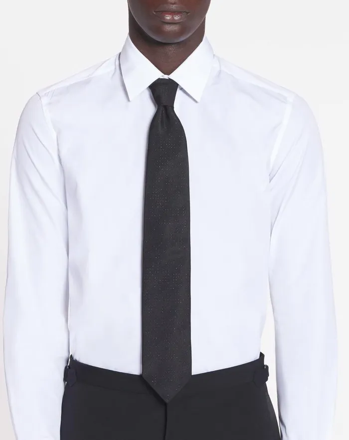 Men Lanvin Hats Lanvin Tie In Sparkly Satin Black