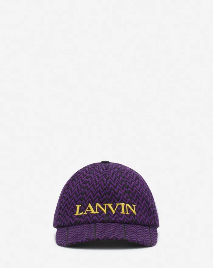 Men Lanvin Hats Lanvin X Future Curb Cotton Cap Blackpurple Reign