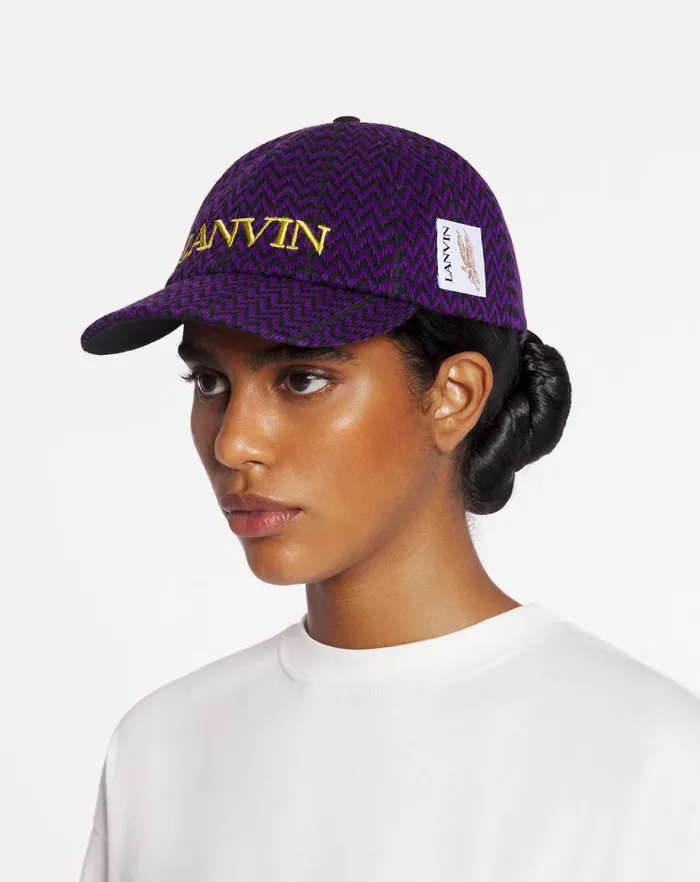 Men Lanvin Hats Lanvin X Future Curb Cotton Cap Blackpurple Reign Men Lanvin Hats Lanvin X Future Curb Cotton Cap Blackpurple Reign