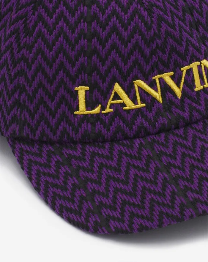 Men Lanvin Hats Lanvin X Future Curb Cotton Cap Blackpurple Reign Men Lanvin Hats Lanvin X Future Curb Cotton Cap Blackpurple Reign