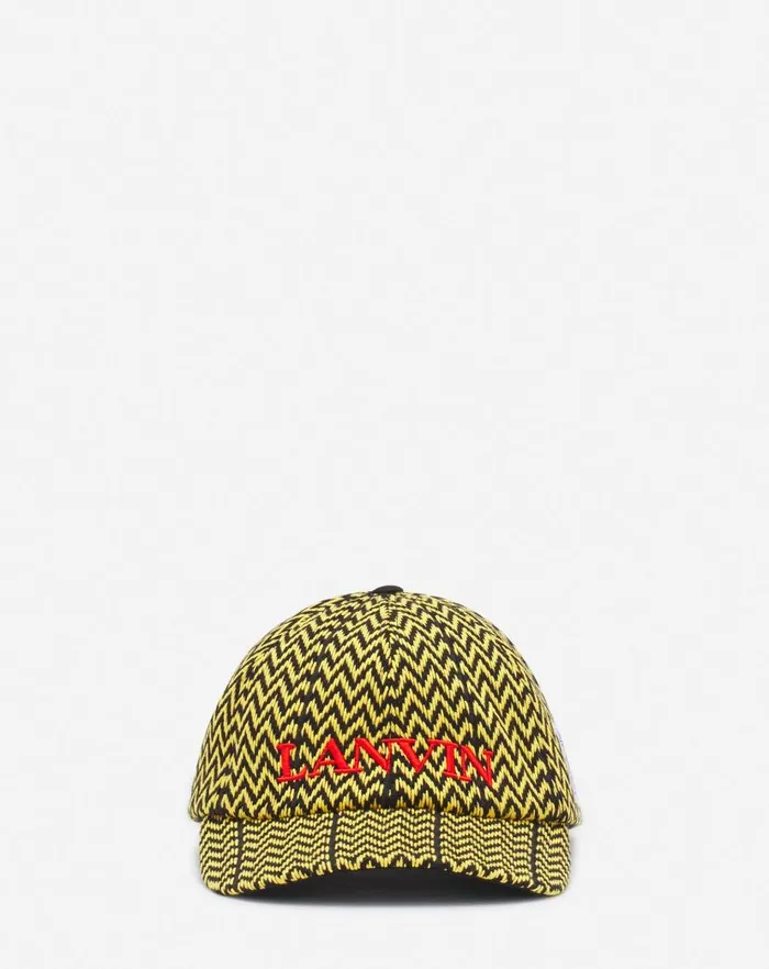 Men Lanvin Hats Lanvin X Future Curb Cotton Cap Blackyellow