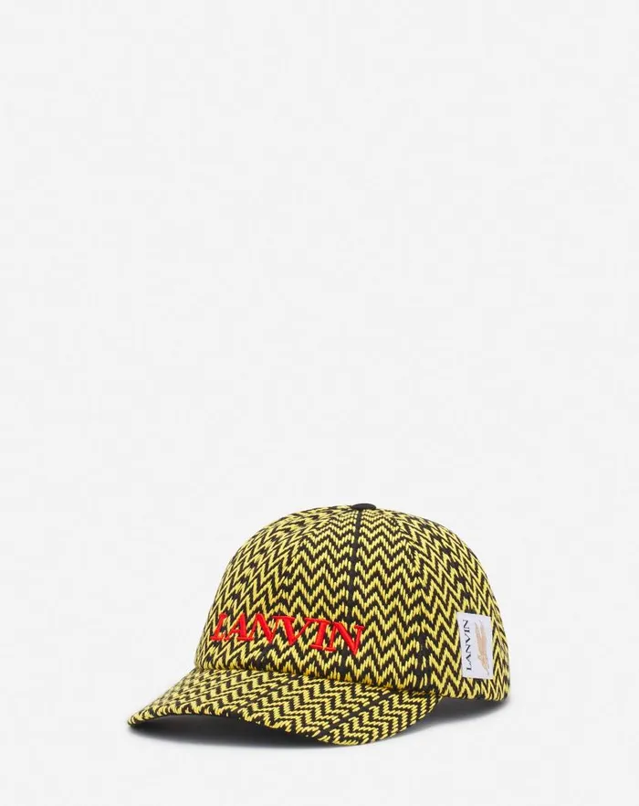 Men Lanvin Hats Lanvin X Future Curb Cotton Cap Blackyellow Men Lanvin Hats Lanvin X Future Curb Cotton Cap Blackyellow