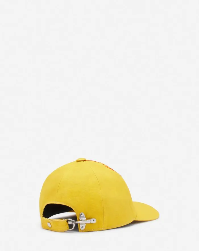 Men Lanvin Hats Lanvin X Future Eagle Cotton Cap Cornbright Orange Men Lanvin Hats Lanvin X Future Eagle Cotton Cap Cornbright Orange