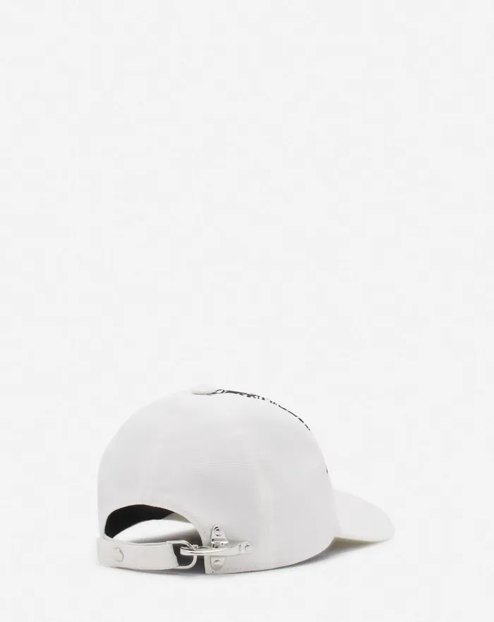 Men Lanvin Hats Lanvin X Future Eagle Cotton Cap Off White Black Men Lanvin Hats Lanvin X Future Eagle Cotton Cap Off White Black