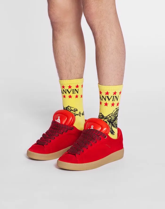Men Lanvin Hats Lanvin X Future Lanvin Logo And Cotton Eagle Socks Cornbright Orange Men Lanvin Hats Lanvin X Future Lanvin Logo And Cotton Eagle Socks Cornbright Orange