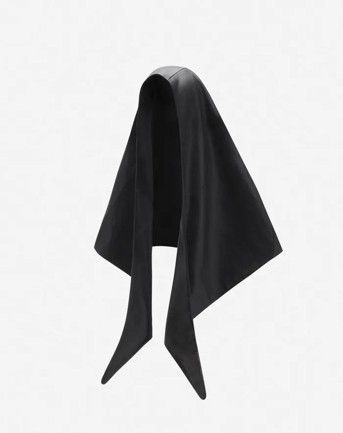 Men Lanvin Hats Lanvin X Future Leather Hood Black Men Lanvin Hats Lanvin X Future Leather Hood Black