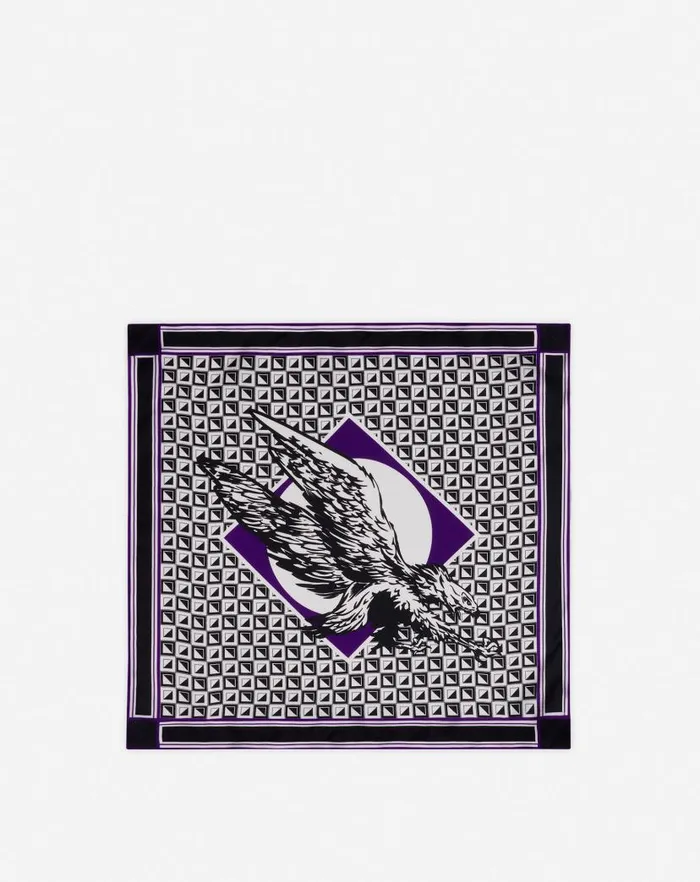 Men Lanvin Hats Lanvin X Future Scarf Eagle Print And Silk Triangles Blackpurple Reign Men Lanvin Hats Lanvin X Future Scarf Eagle Print And Silk Triangles Blackpurple Reign