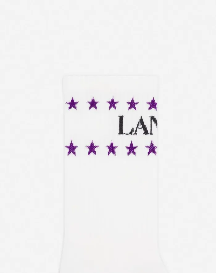 Men Lanvin Hats Lanvin X Future Stars Cotton Socks White Mustangblack Men Lanvin Hats Lanvin X Future Stars Cotton Socks White Mustangblack