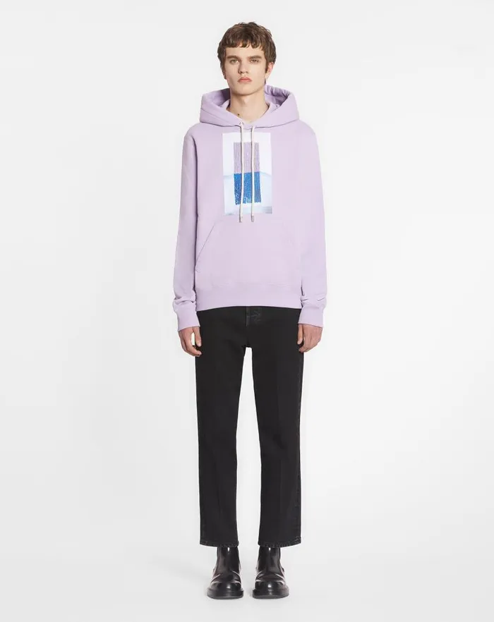 Men Lanvin Knitwear and Sweatshirts Archives Print Classic Hoodie Wisteria Men Lanvin Knitwear and Sweatshirts Archives Print Classic Hoodie Wisteria
