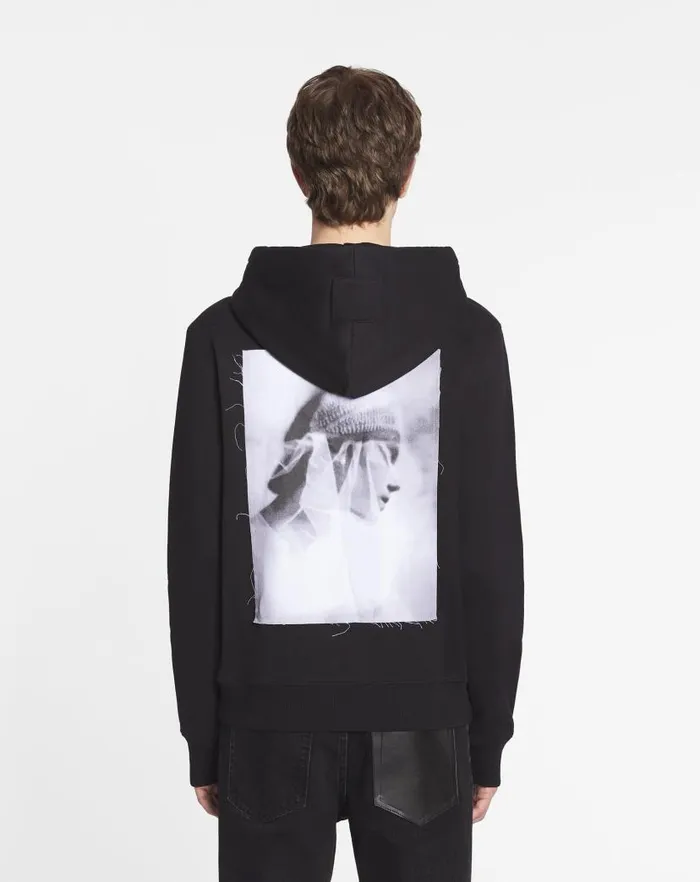 Men Lanvin Knitwear and Sweatshirts Archives Print Zipped Hoodie Black Men Lanvin Knitwear and Sweatshirts Archives Print Zipped Hoodie Black