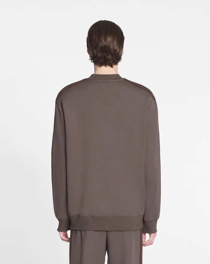 Men Lanvin Knitwear and Sweatshirts Curb Side Lanvin Embroidered Loosefitting Sweatshirt Shadow