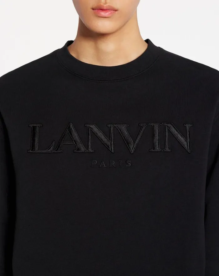 Men Lanvin Knitwear and Sweatshirts Lanvin Paris Sweatshirt Black