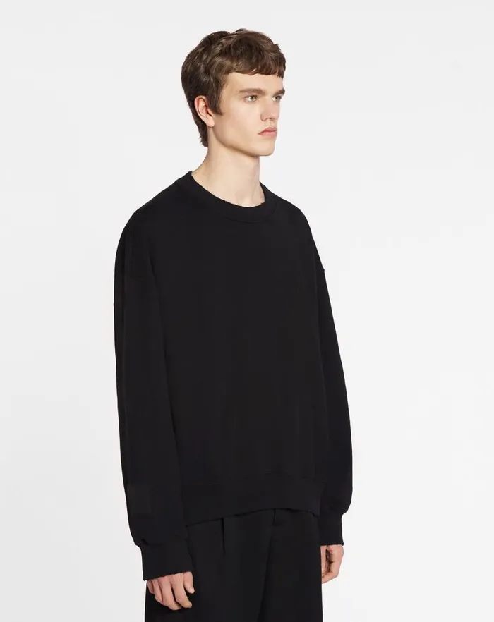 Men Lanvin Knitwear and Sweatshirts Lanvin X Future Unisex Loosefit Printed Sweatshirt Black