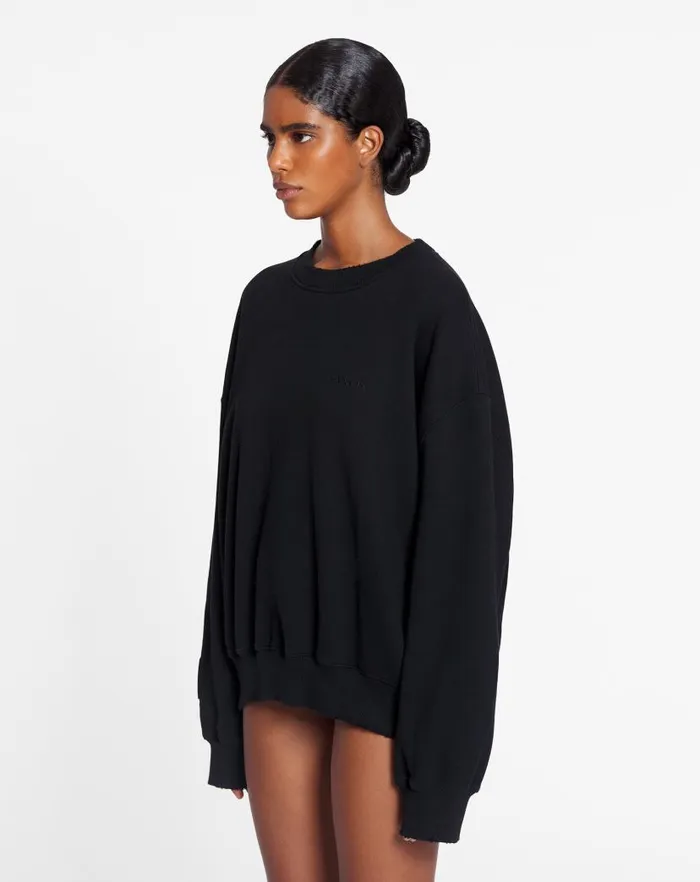 Men Lanvin Knitwear and Sweatshirts Lanvin X Future Unisex Loosefit Printed Sweatshirt Black